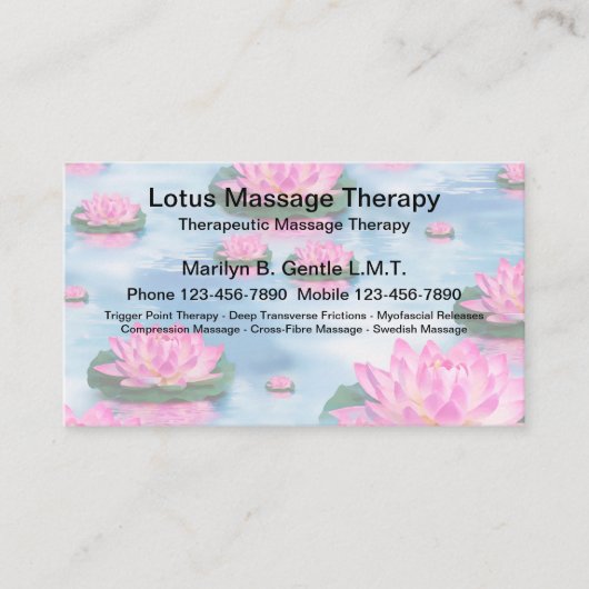 認定マッサージセラピーサービス 名刺 (正面)