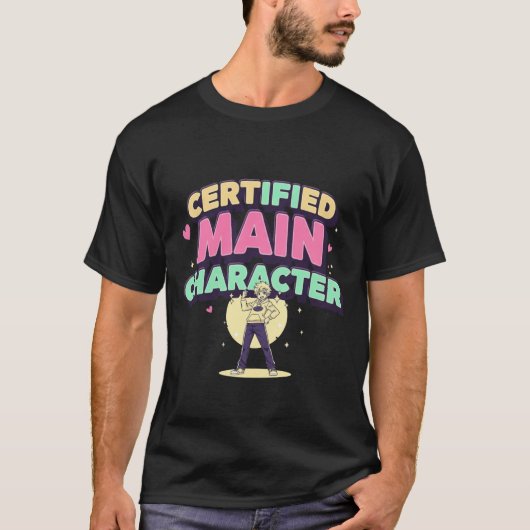 認定メインヒロイン - アニメ風美意識 Tシャツ (正面)