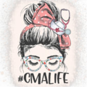 認定メディカルアシスタントMessy Bun CMA Life シール (正面)