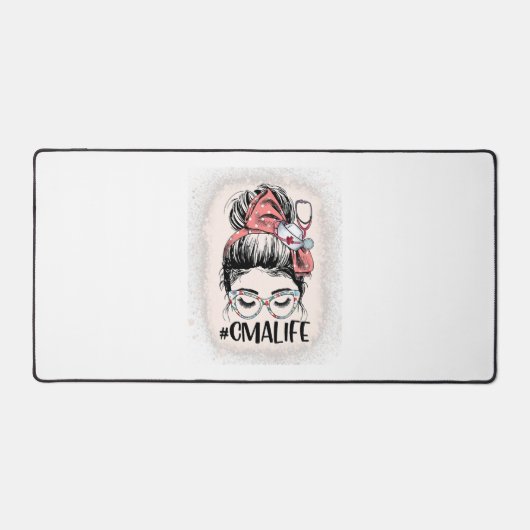 認定メディカルアシスタントMessy Bun CMA Life デスクマット (正面)