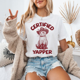 認定ヤッパーカウボーイキャットおもしろいミームヴィンテージ Tシャツ