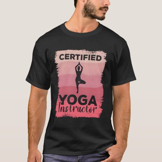 認定ヨガインストラクター瞑想 Tシャツ (正面)
