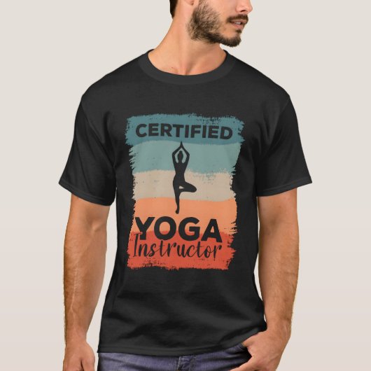 認定ヨガインストラクター瞑想 Tシャツ (正面)