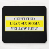 認定リーンシックスシグマイエローベルトマウスパッド マウスパッド (正面)