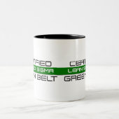 認定リーンシックスシグマグリーンベルト11oz ツートーンマグカップ (中央)