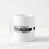 認定リーンシックスシグマブラックベルトコーヒーマグ コーヒーマグカップ (正面左)