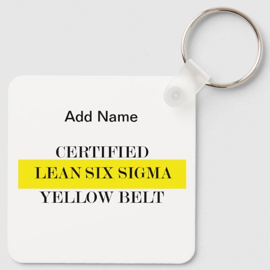 認定ルスシックスシグマイエローベルト キーホルダー (裏面)