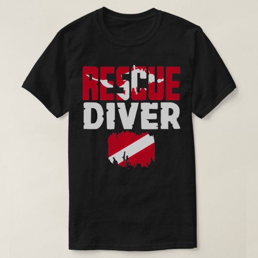 認定レスキューダイバー（スキューバダイバー認定済み） Tシャツ (デザイン正面)