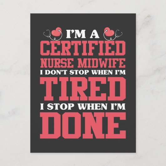 認定助産師可愛いドゥラベビー誕生 ポストカード (正面)