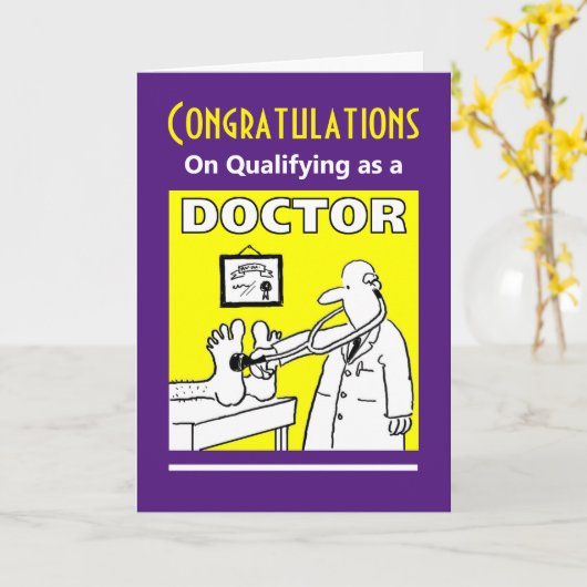 認定医おめでとう カード (黄色い花)