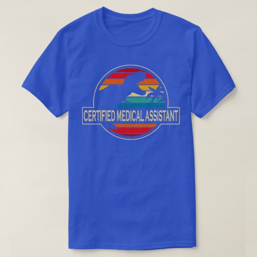 認定医師補助恐竜 Tシャツ (デザイン正面)