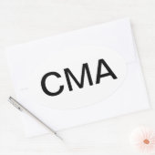 認定医療助手 楕円形シール (封筒)