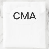 認定医療助手 楕円形シール (バッグ)