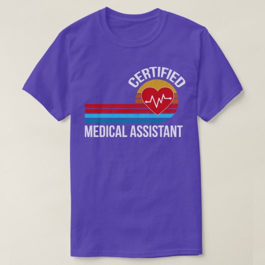 認定医療助手 Tシャツ (デザイン正面)
