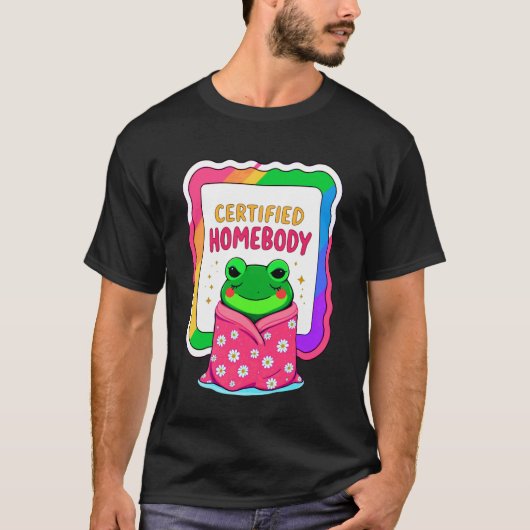 認定引きこもりガエル Tシャツ (正面)