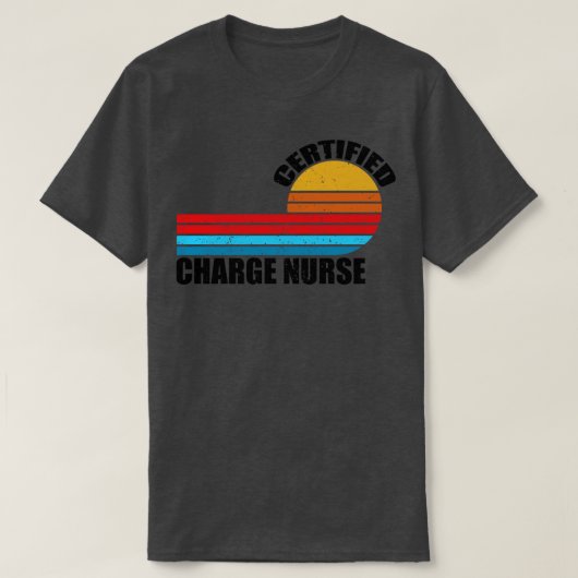認定手数料ナースのレトロヴィンテージ役職 Tシャツ (デザイン正面)