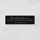 認定技術者トレーニング白黒 縁ど スキニー名刺 (正面)