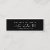 認定技術者トレーニング白黒 縁ど スキニー名刺 (裏面)