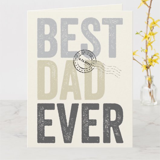 認定最高のパパエバ・ファザーズ・デイタイポグラフィ カード (黄色い花)