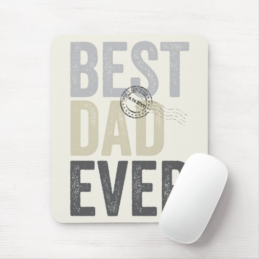 認定最高のパパEver Father's Dayタイポグラフィ マウスパッド (マウス)