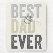 認定最高のパパEver Father's Dayタイポグラフィ マウスパッド (正面)