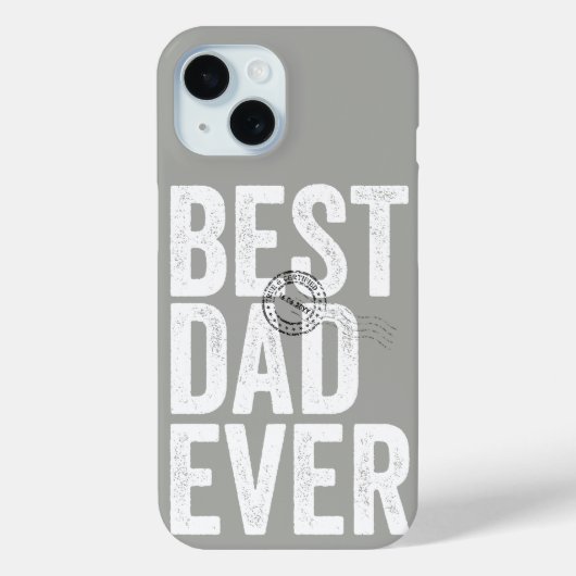 認定最高のパパEver Father's Dayタイポグラフィ Case-Mate iPhoneケース (裏面)