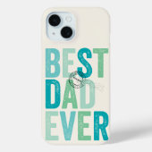 認定最高のパパEver Father's Dayタイポグラフィ Case-Mate iPhoneケース (裏面)