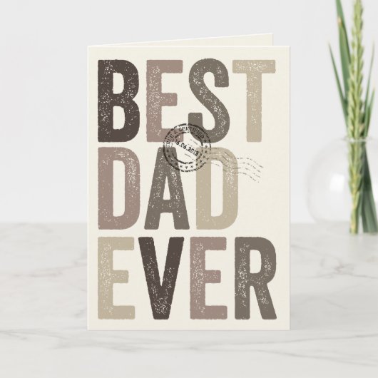 認定最高のパパEver Father's Day/誕生日 カード (正面)