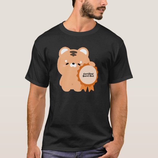 認定燃え尽きタイガー Tシャツ (正面)