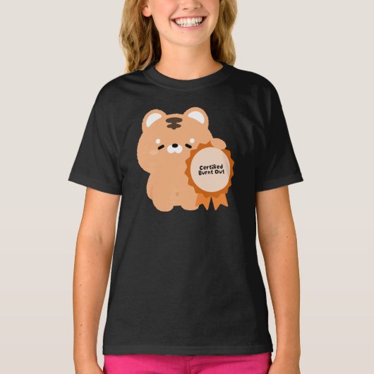 認定燃え尽きタイガー Tシャツ (正面)