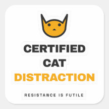 認定猫の妨害 楽しい猫ステッカー