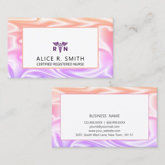 認定登録ナース実践者教室 名刺 (正面/裏面)