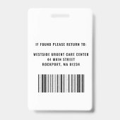 認定看護アシスタントCNA ID写真バッジ バッジ (裏面)