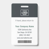 認定看護助手写真ロゴバーコード バッジ (裏面)