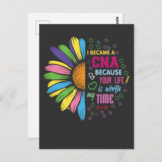 認定看護助手 – あなたの人生は価値がある ポストカード (正面/裏面)