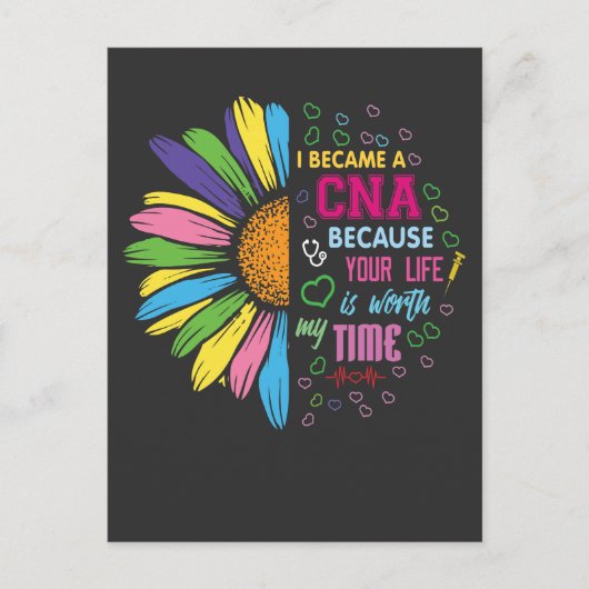 認定看護助手 – あなたの人生は価値がある ポストカード (正面)