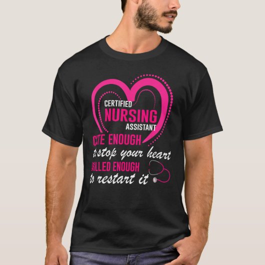 認定看護助手 かわいい看護 CNA Tシャツ (正面)