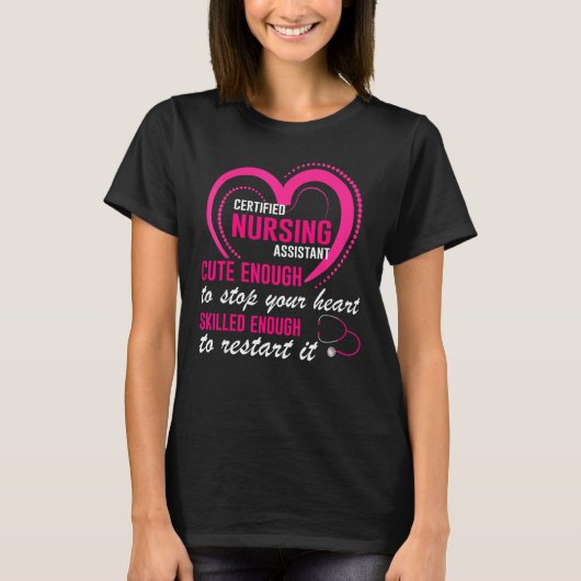 認定看護助手 かわいい看護 CNA Tシャツ (正面)