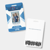 認定看護助手（LPN） 実務経験のある看護師 写真 病院ロゴ バッジ (正面＆裏面)