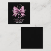 認定看護助手CNAコケット弓 スクエア名刺 (正面/裏面)