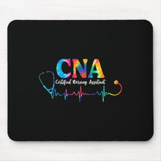 認定看護師インスタントタイダイ CNA 看護師 聴診器 マウスパッド (正面)