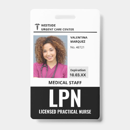認定看護師（LPN） ID写真バッジ バッジ (表面)