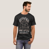 認定砂の城の建築家モデリング砂 Tシャツ (正面フル)