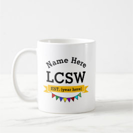 認定臨床ソーシャルワーカー(LCSW)のマグカップ コーヒーマグカップ