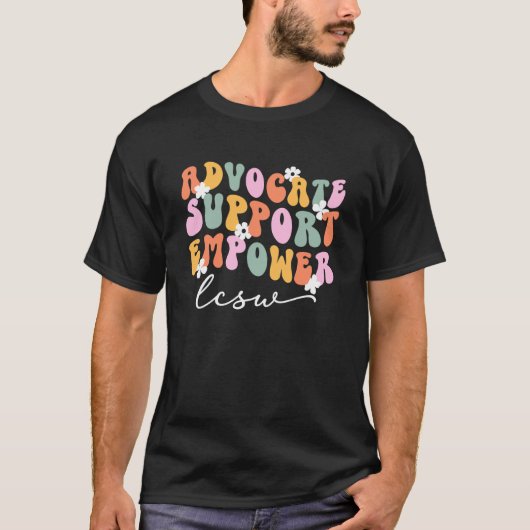 認定臨床ソーシャルワーカー LCSW 後援・支援 Tシャツ (正面)