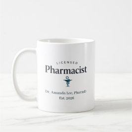 認定薬剤師 名前入り コーヒーマグカップ