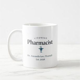 認定薬剤師 名前入り コーヒーマグカップ