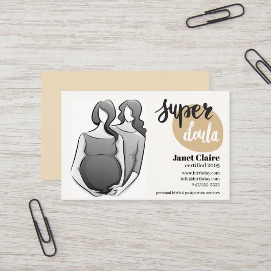 認定誕生doula名刺 名刺 (正面/裏面インサイチュ)