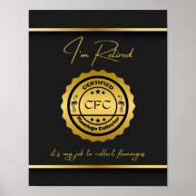 認定退職したFlamingoコレクターブラック&金ゴールド