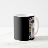 【認定】かわいい猫ミーム愛好家おもしろい動物 コーヒーマグカップ (正面右)